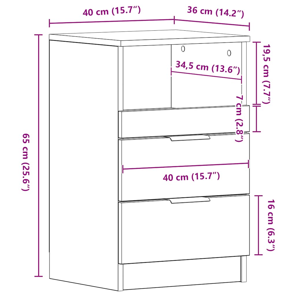 Nachttische 2 Stk. Weiß Holzwerkstoff